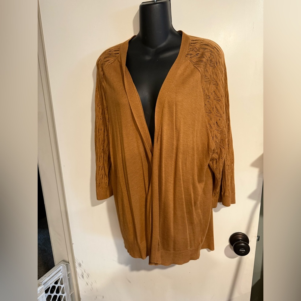 4/$16 Maurices Tan Open-Front Cardigan
